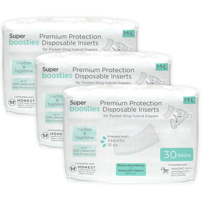 Amazing Baby Super Boosties disposable diaper inserts front packaging view