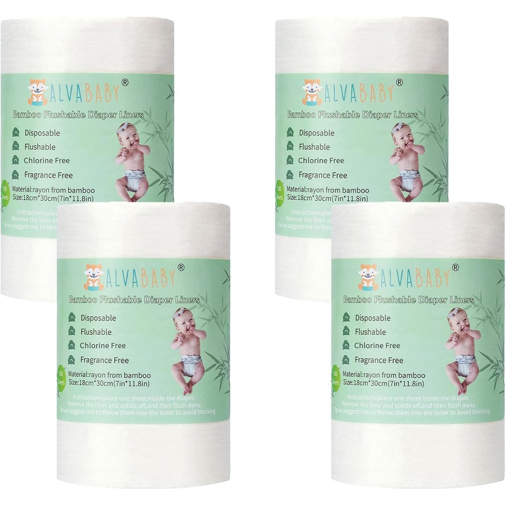 Alvababy bamboo diaper liners front packaging view