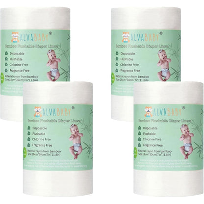 Alvababy bamboo diaper liners front packaging view