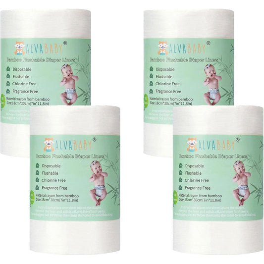Alvababy bamboo diaper liners front packaging view