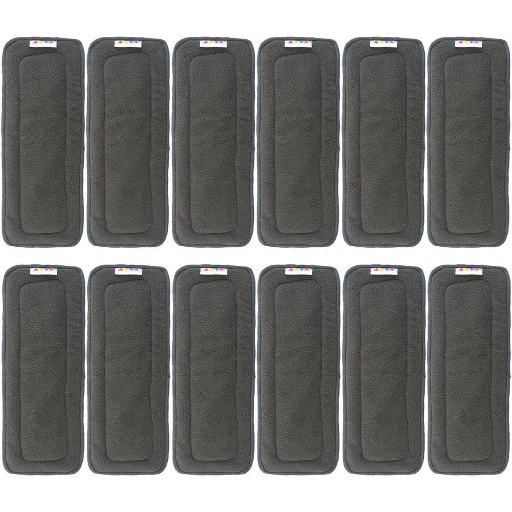 Alva Baby 5-Layer Charcoal Bamboo Inserts set of 12