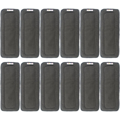 Alva Baby 5-Layer Charcoal Bamboo Inserts set of 12