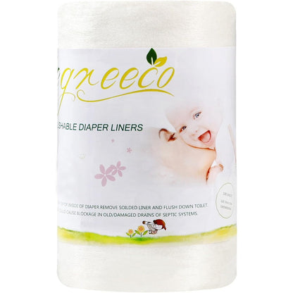 Wegreeco 100 Percent Bamboo Flushable Diaper Liners front packaging view