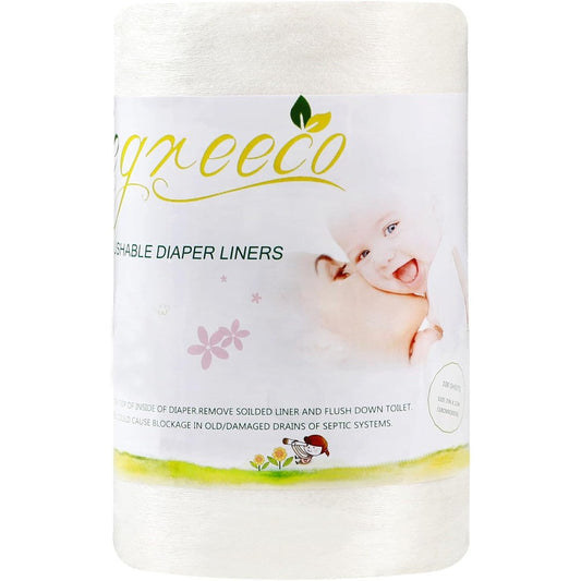 Wegreeco 100 Percent Bamboo Flushable Diaper Liners front packaging view