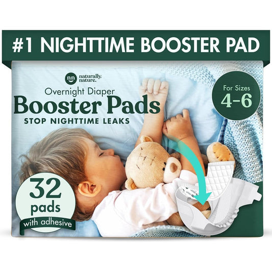 Naturally Nature overnight diaper booster pads packaging front view
