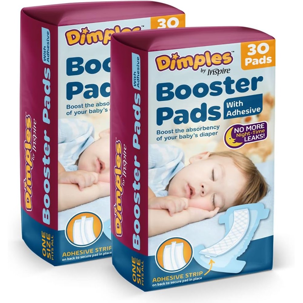 Inspire Dimples booster pads front view packaging box