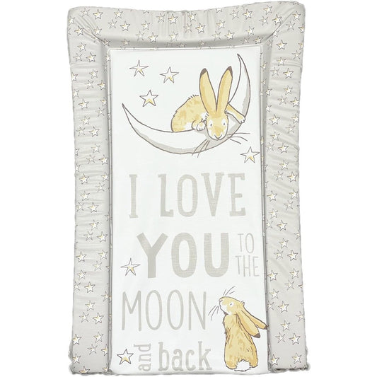 Obaby Guess How Much I Love You changing mat grey front view for baby nursery