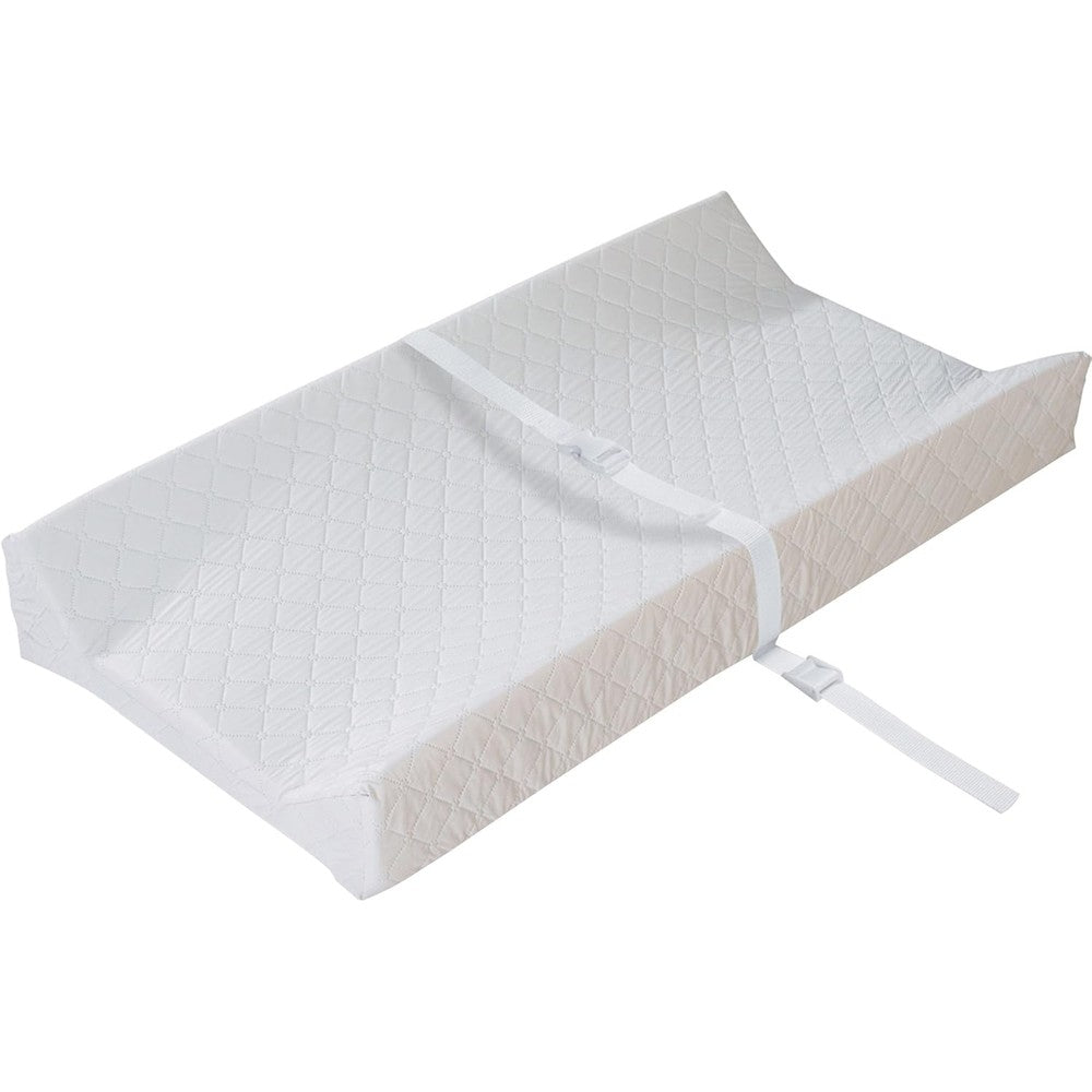 Summer Infant contoured changing pad white quilted surface front view