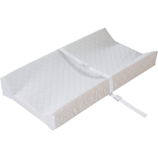 Summer Infant contoured changing pad white quilted surface front view