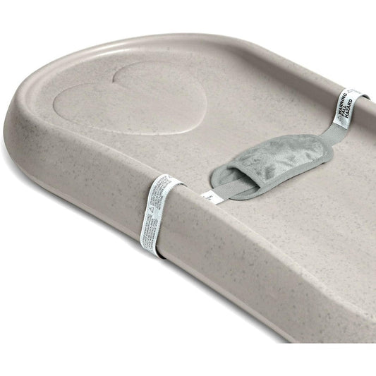 Delta Children Baby Blossom molded foam changing pad in grey front view