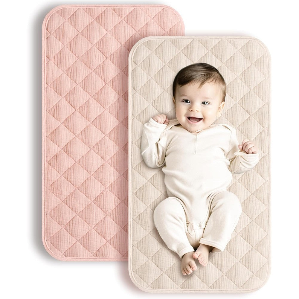 Konssy muslin cotton baby changing mat front view