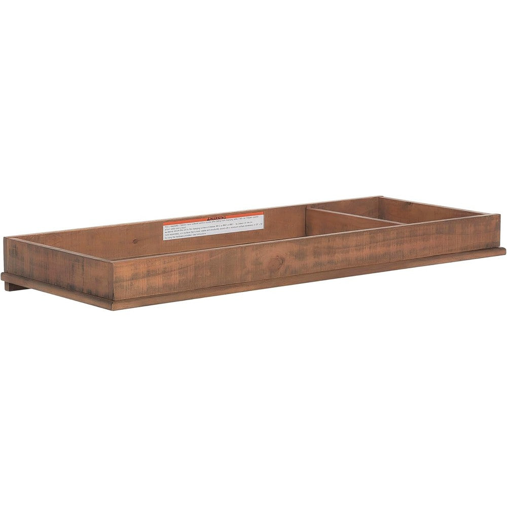 Evolur Stilnovo changing tray front view solid wood nursery accessory