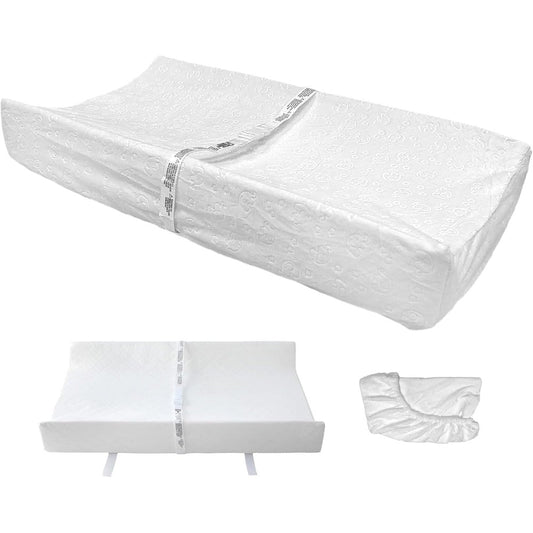 Fond + Found baby changing pad with ultra soft plush cover front view