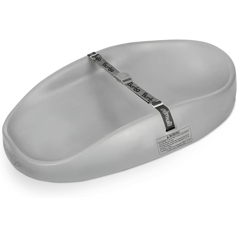 Bumbo baby changing pad front view in cool grey