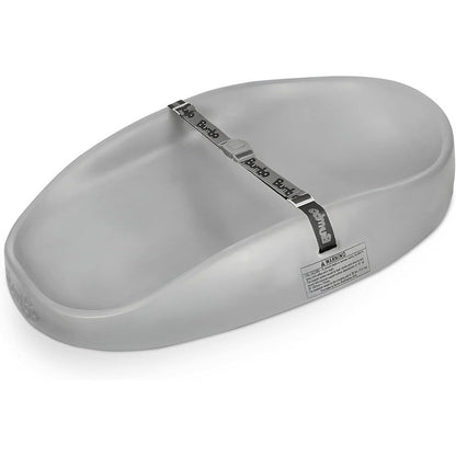 Bumbo baby changing pad in cool grey front view
