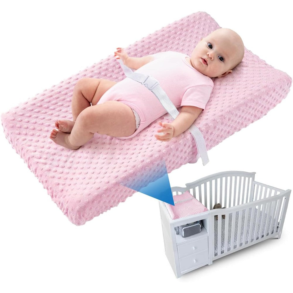 Loonah compact small changing pad pink top view