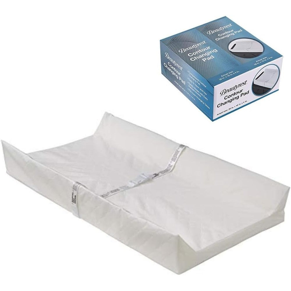 Delta Children Beautyrest foam contoured changing pad front view