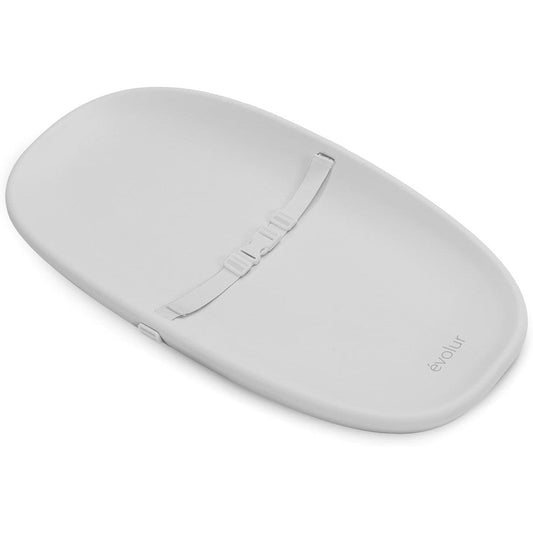 Evolur Eva baby changing pad in light gray front view