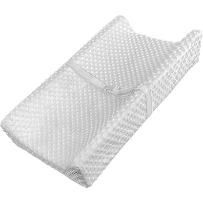 YENING mini changing pad front view showing grey washable fabric cover