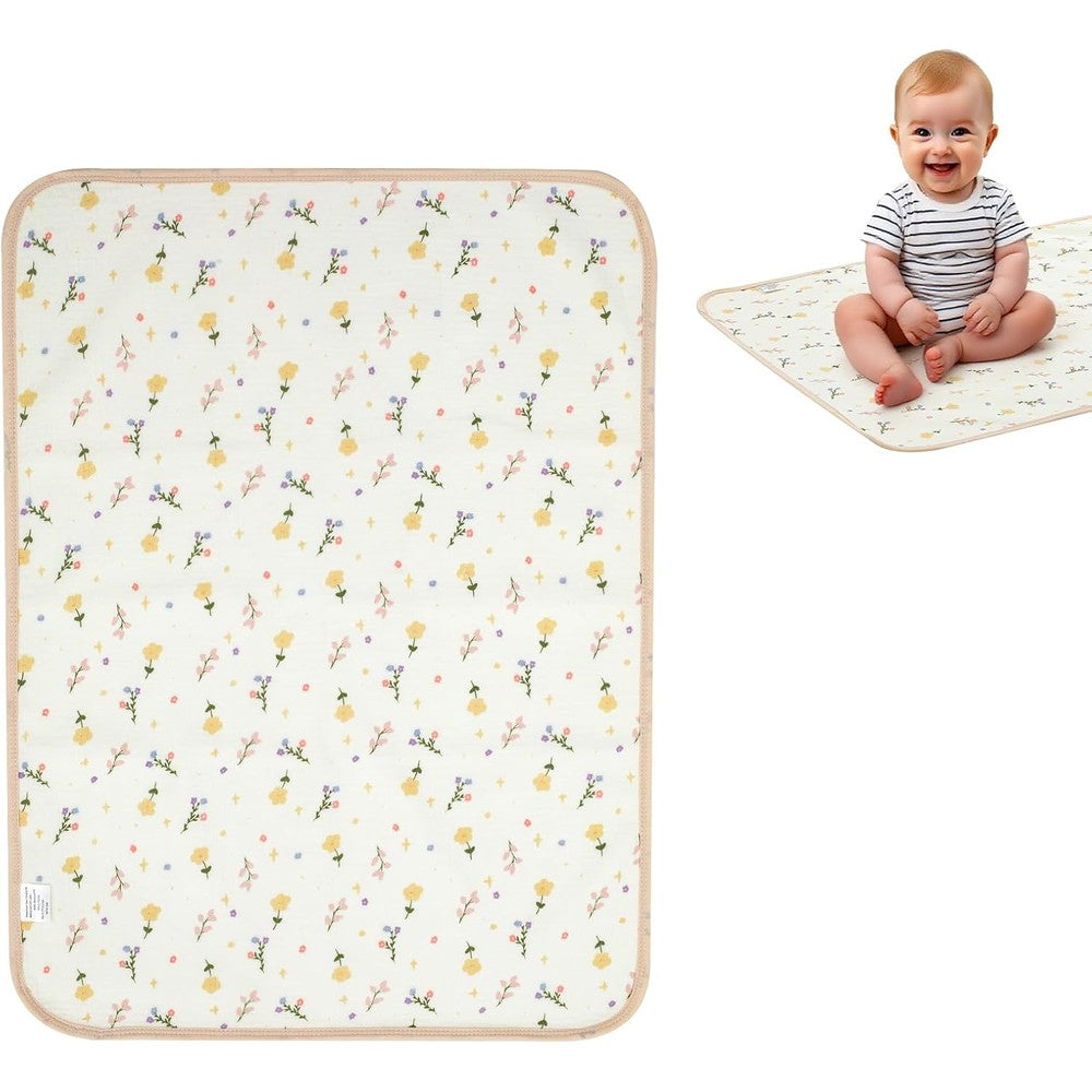 The Kenkyo Muslin Diaper Changing Pad front view showcasing the soft texture for newborn babies.