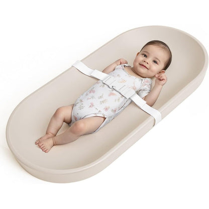 COMOMY baby changing pad front view oatmeal color diaper mat