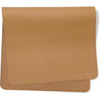Ava + Oliver vegan leather baby changing mat tan front view