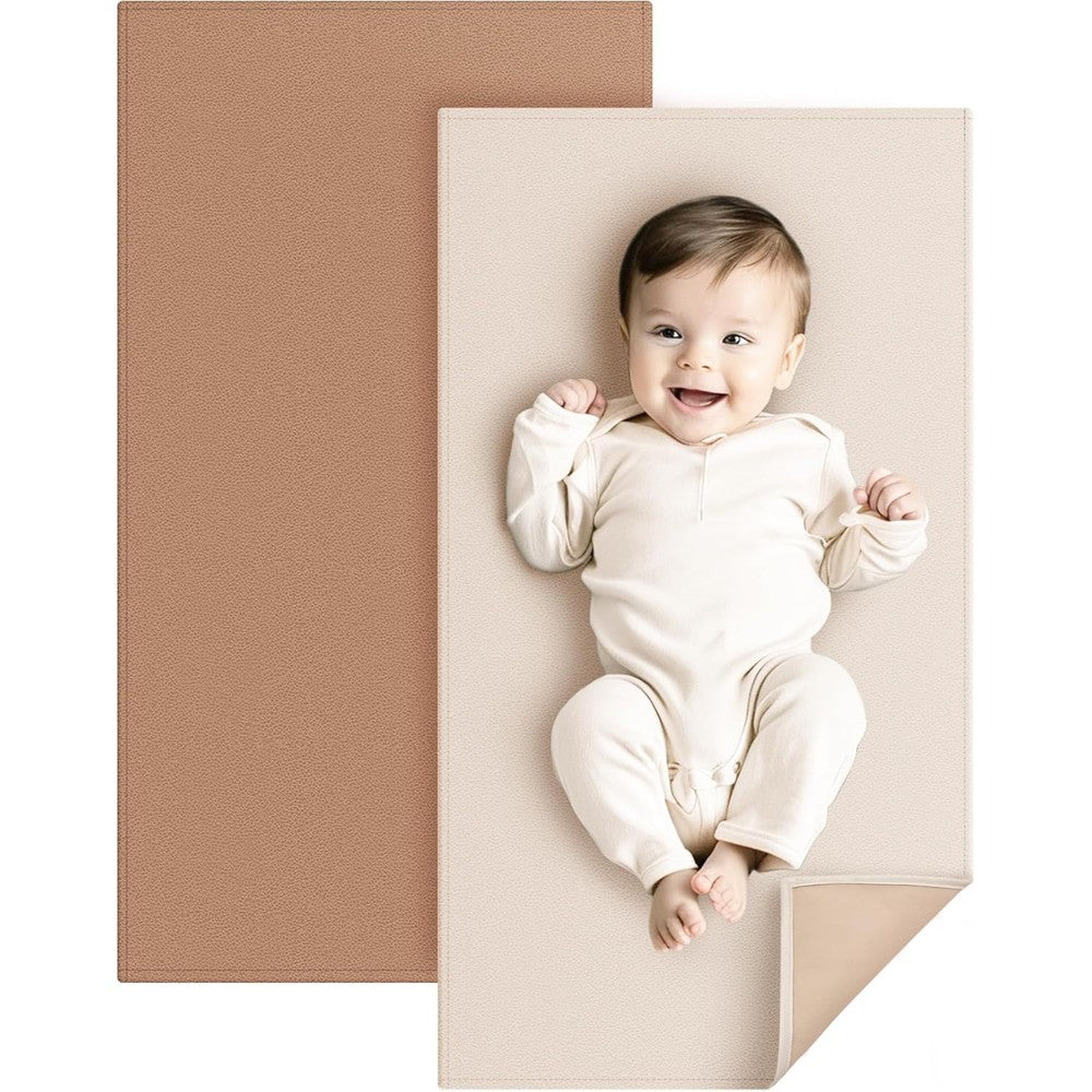 Konssy faux leather baby changing mat front view