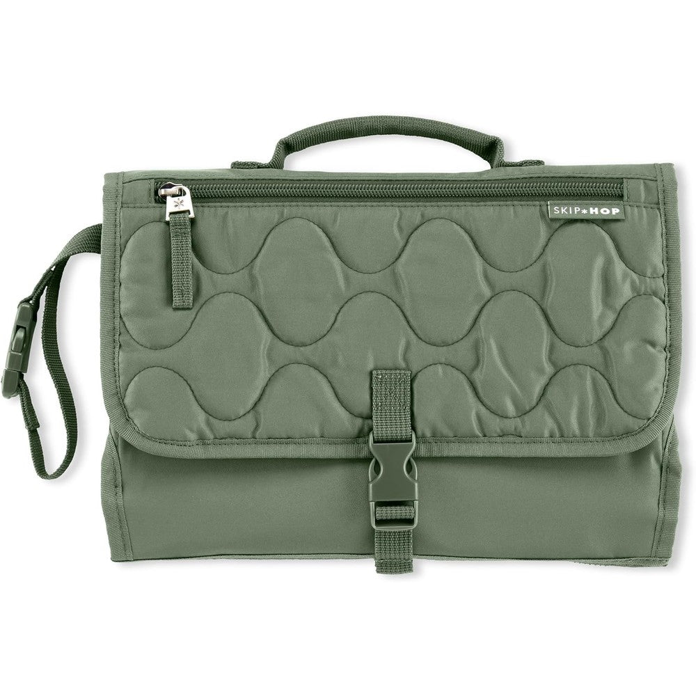 Skip Hop Pronto Signature portable changing pad in dark sage front view