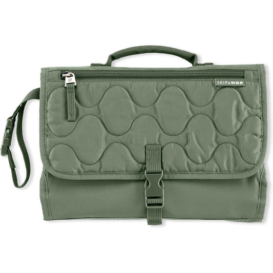 Skip Hop Pronto Signature portable changing pad in dark sage front view