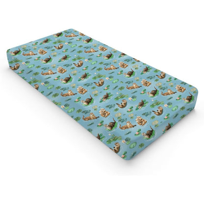Hwmmbh Cute Otters baby changing pad cover front view