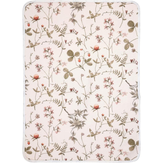 Haakaa waterproof changing pad liner with vintage garden floral pattern