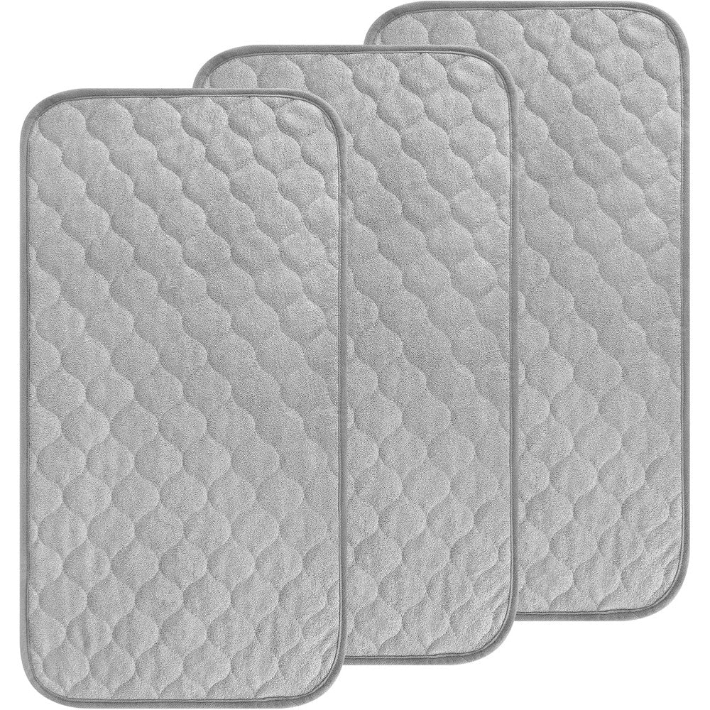 Accmor Waterproof Changing Pad Liners 3 Pack front view in grey