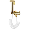 Samnuerly gold brass handheld bidet sprayer front view