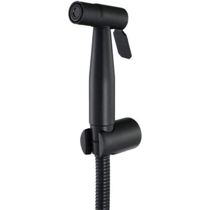 Generic matte black handheld bidet sprayer set front view
