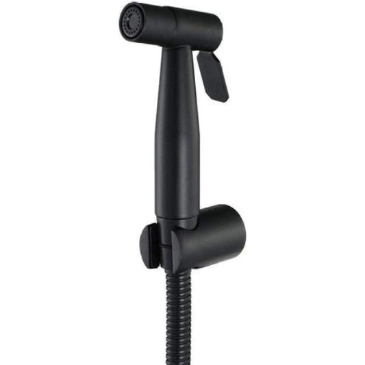 Generic matte black handheld bidet sprayer set front view