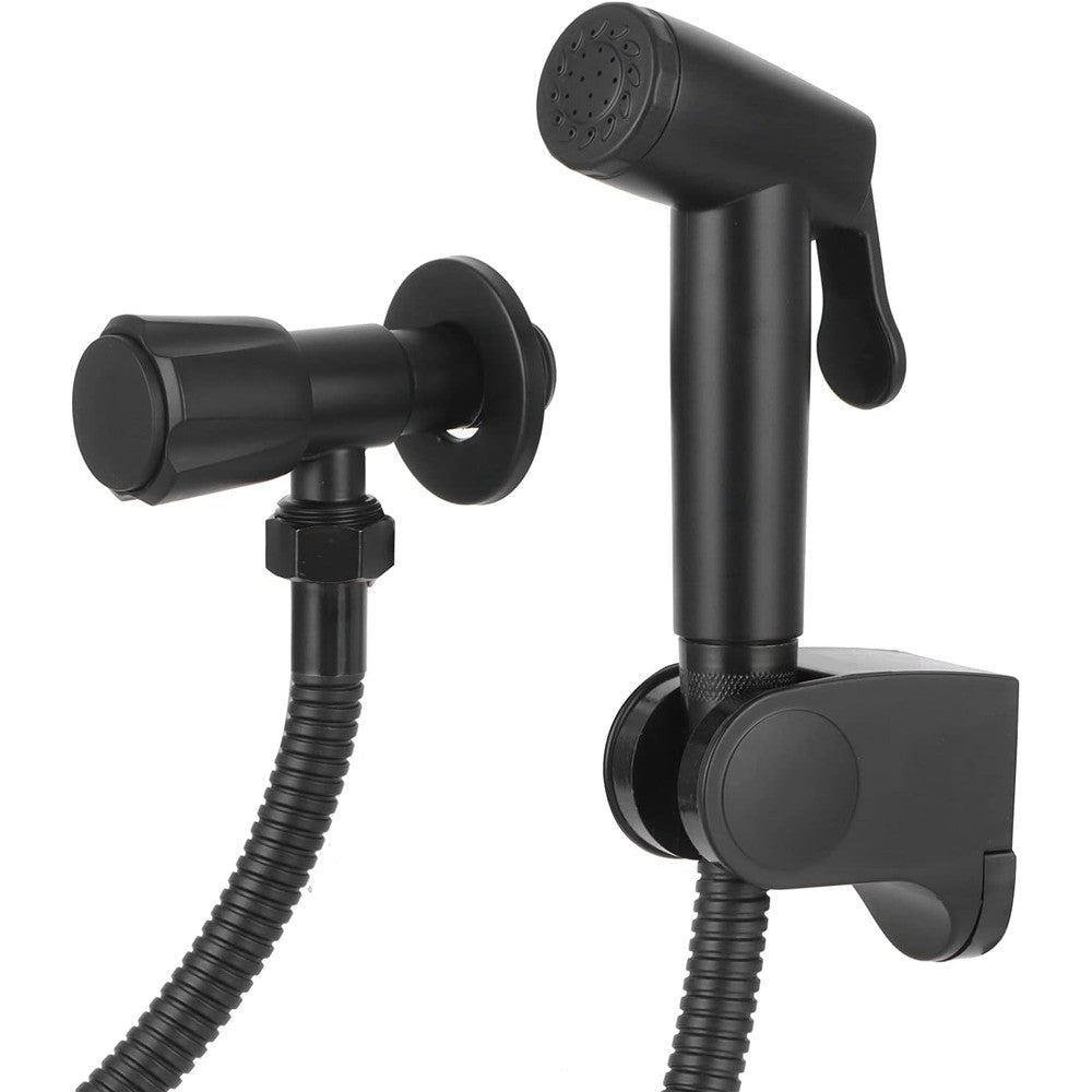Salutuy Richer-R bidet sprayer front view showcasing matte black finish