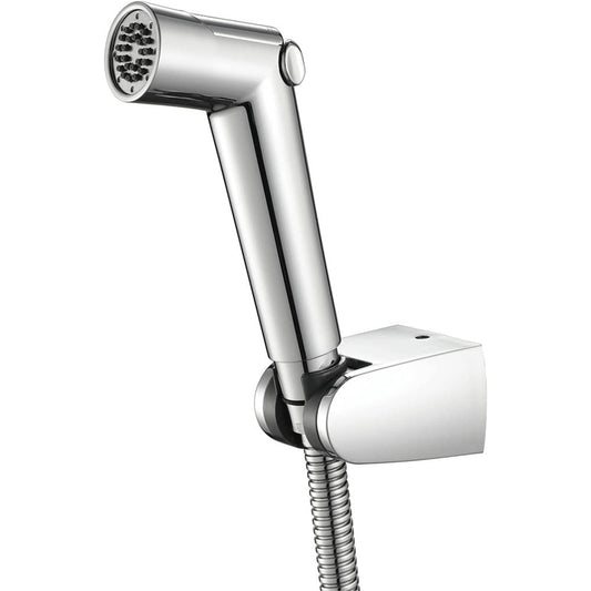 Generic handheld ABS bidet sprayer front view chrome finish
