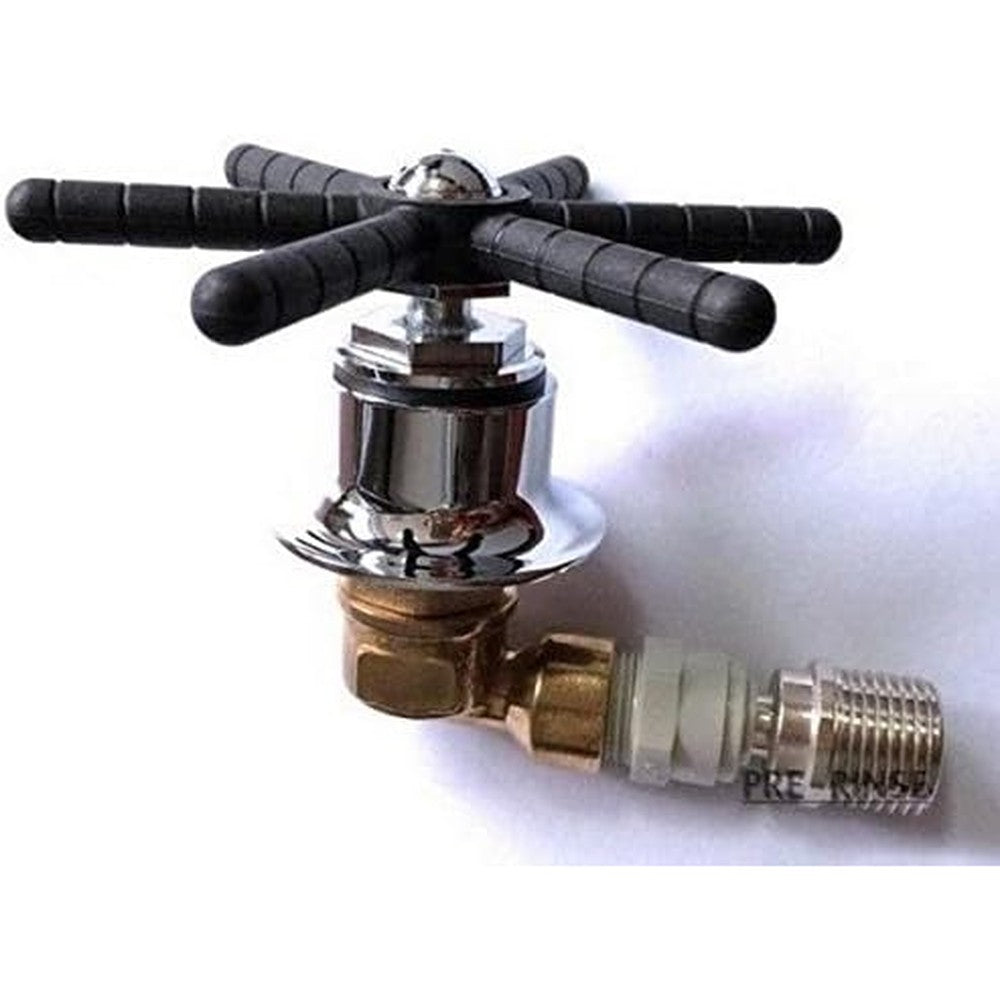 Baolide rinser spray assembly with star actuator front view for bar sinks.