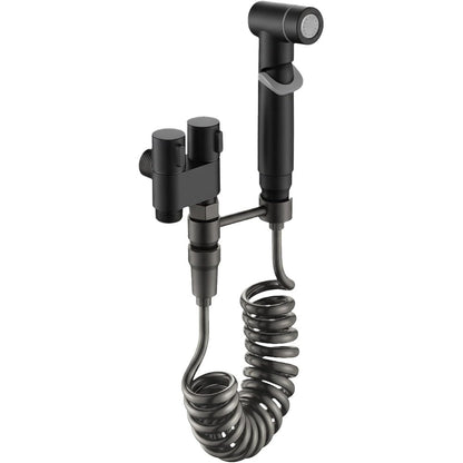 Aqua Earth handheld bidet sprayer front view in matte black