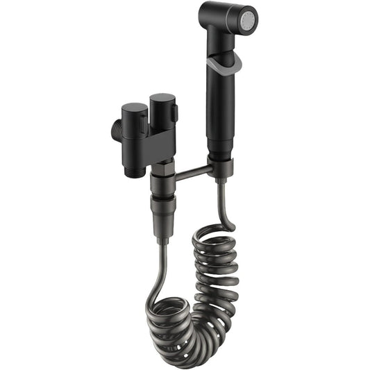 Aqua Earth handheld bidet sprayer front view in matte black