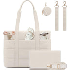 Lovevook puffer diaper bag front view waterproof travel tote