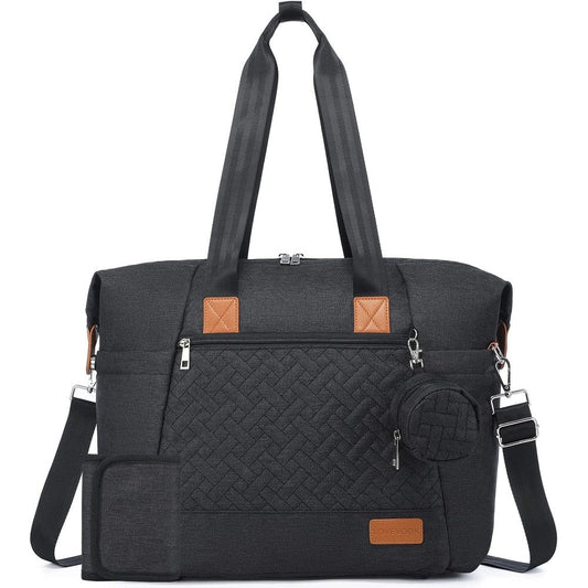 LOVEVOOK dark gray diaper bag tote front view