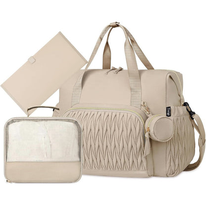 Yorige 6 piece diaper tote bag set front view