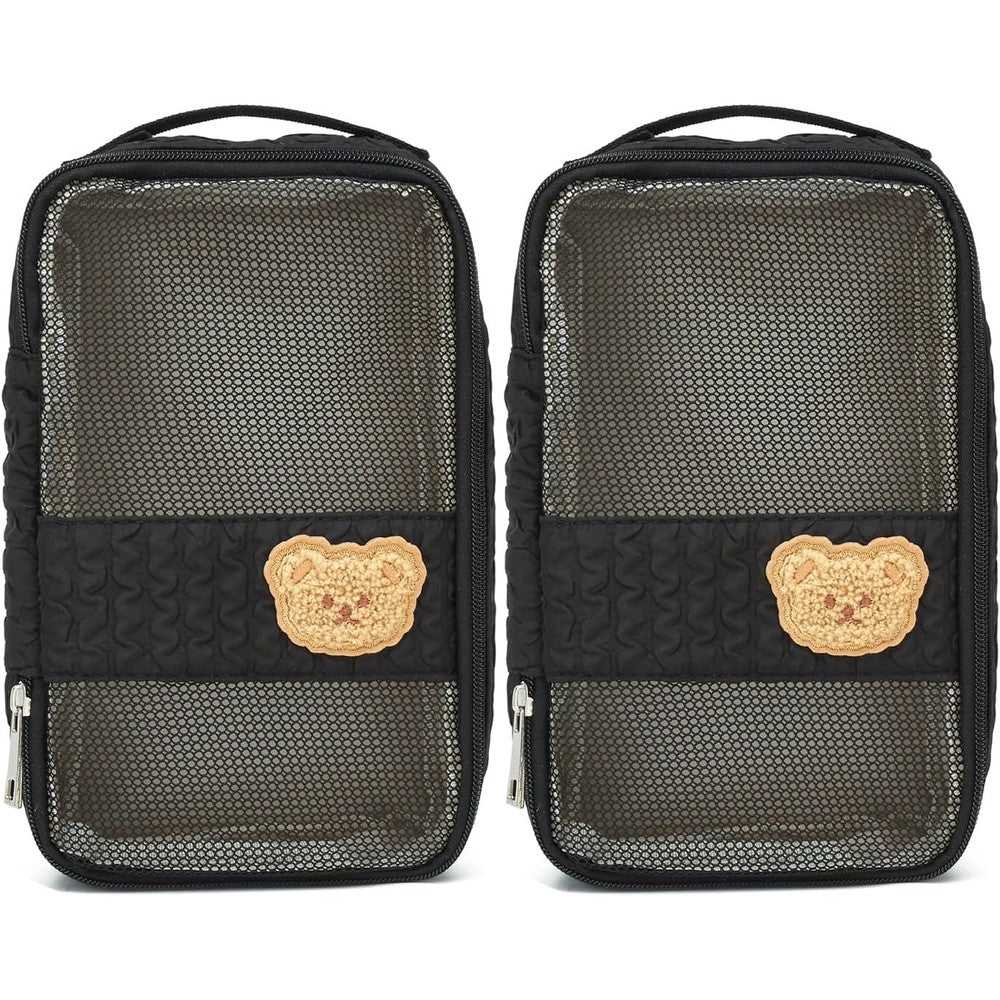 Fwkekye Diaper Bag Organizer Pouches 2 Pack Front View
