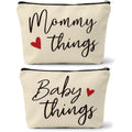 Sahjzk mommy and baby matching pouch set front view