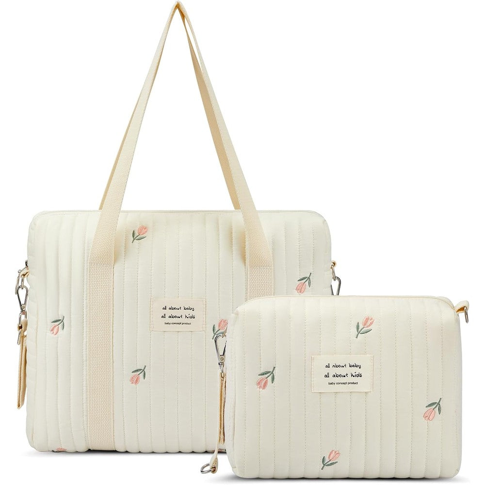 Paterr quilted diaper bag front view