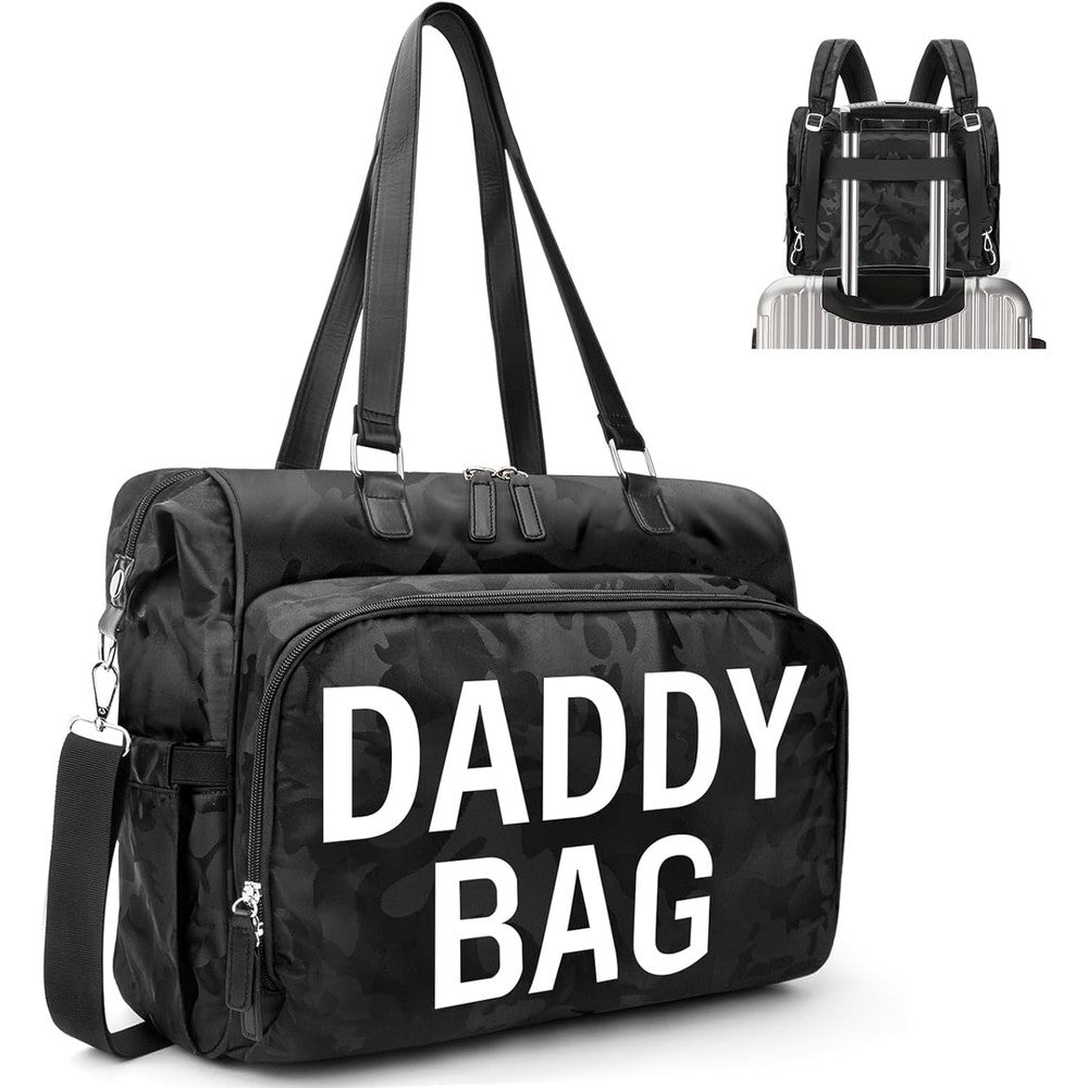 Pripher 4 In 1 Diaper Bag Backpack in Camo Black front view