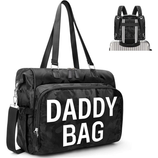 Pripher 4 In 1 Diaper Bag Backpack in Camo Black front view
