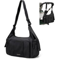 Golf Quality 14L Puffer Diaper Bag Tote front view in black