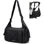 Golf Quality 14L Puffer Diaper Bag Tote front view in black